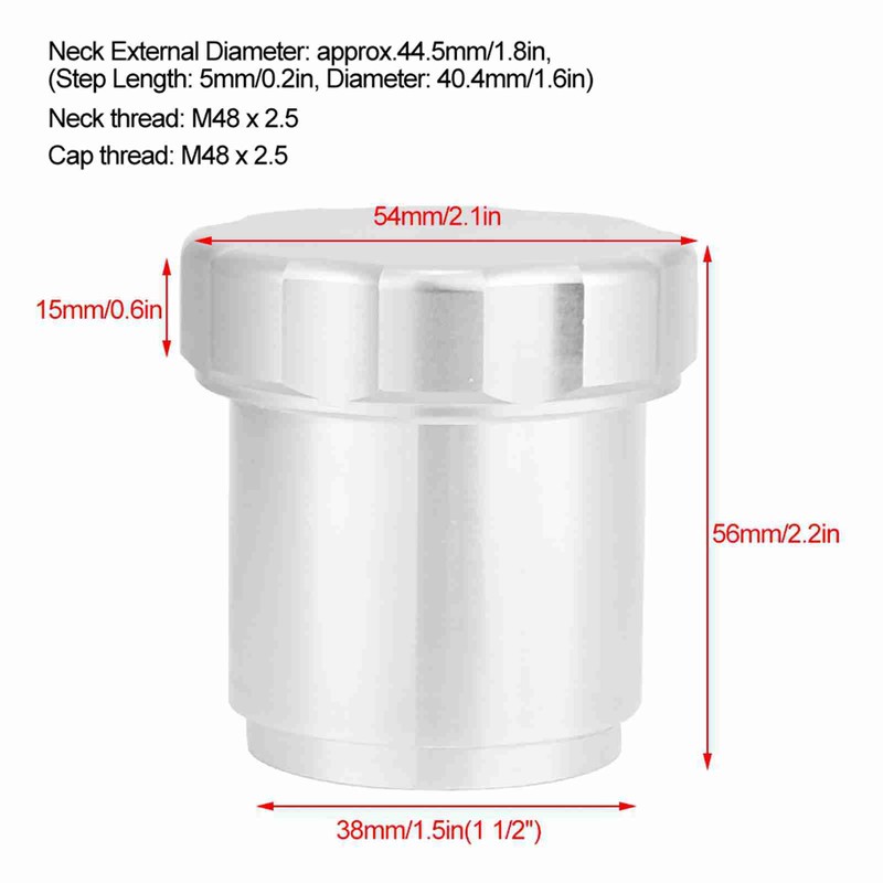 Aluminum Alloy Weld On Oil Tank Filler Neck with Cap