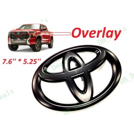 TOYOTA Overlay Matte Blackout Overlay Front Grille Emblem Badge 2022+ Tundra Sequoia