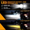 Sidaqi Motorcycle LED Fog Lights Amber White 50W Super Bright