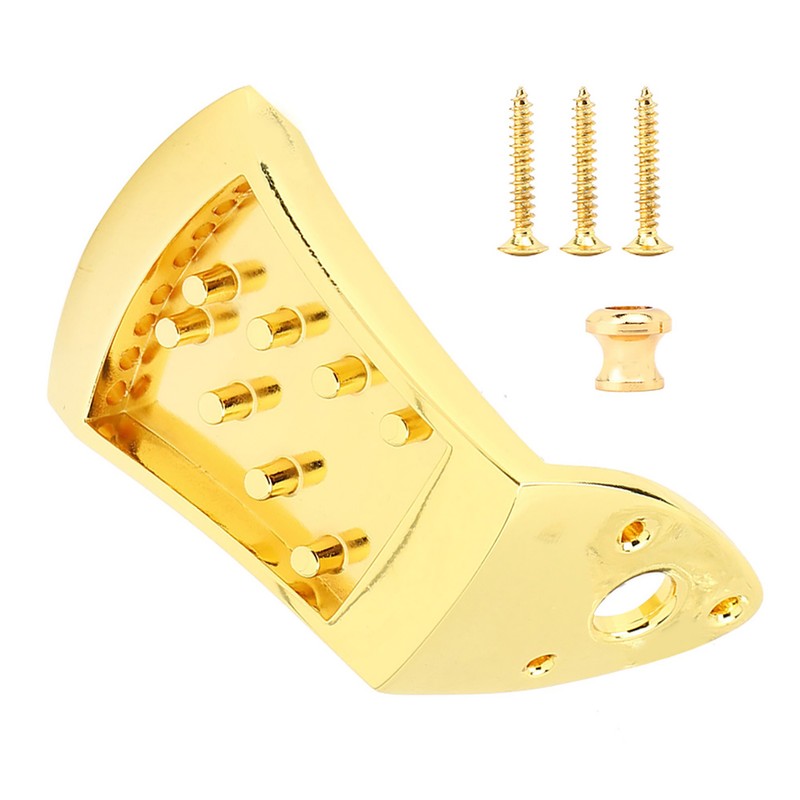 Mandolin Tailpiece Golden 8-String Screws Triangular Parts Musical Instrument Accessories