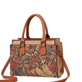 Tuokrisa Natural cork Large capacity shoulder bag handbag crossbody