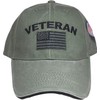 Eagle Crest Military Veteran U.S. Flag Cap, Green, Adjustable