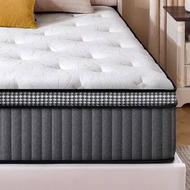 LegacyAmerhome Mattress Queen Size, 12 inch Hybrid Queen Mattresses in a Box, with Gel Memory Foam, Pocket Springs for Motion Isolation, Medium Firm Matress, CertiPUR-US, 100-Night Trial, 60"x80"x12"