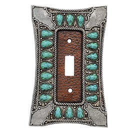 BLACK FOREST DECOR Tribal Turquoise Single Switch Cover