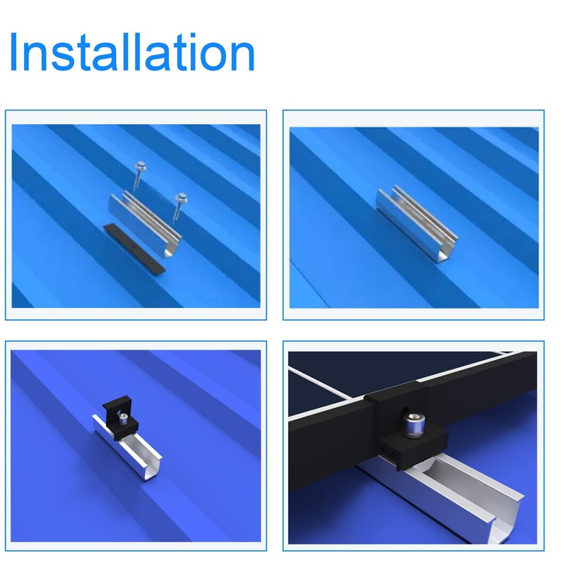 Solar Panel Mount Kit 12 cm and Accessories Black Anodised