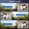 CINOTON Solar Motion Sensor Outdoor Lights, 3 Modes LED Security