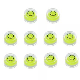 10PCS Precision Round Bubble Level Mini Spirit Level DIY Measuring Tool Kit (15x8mm)