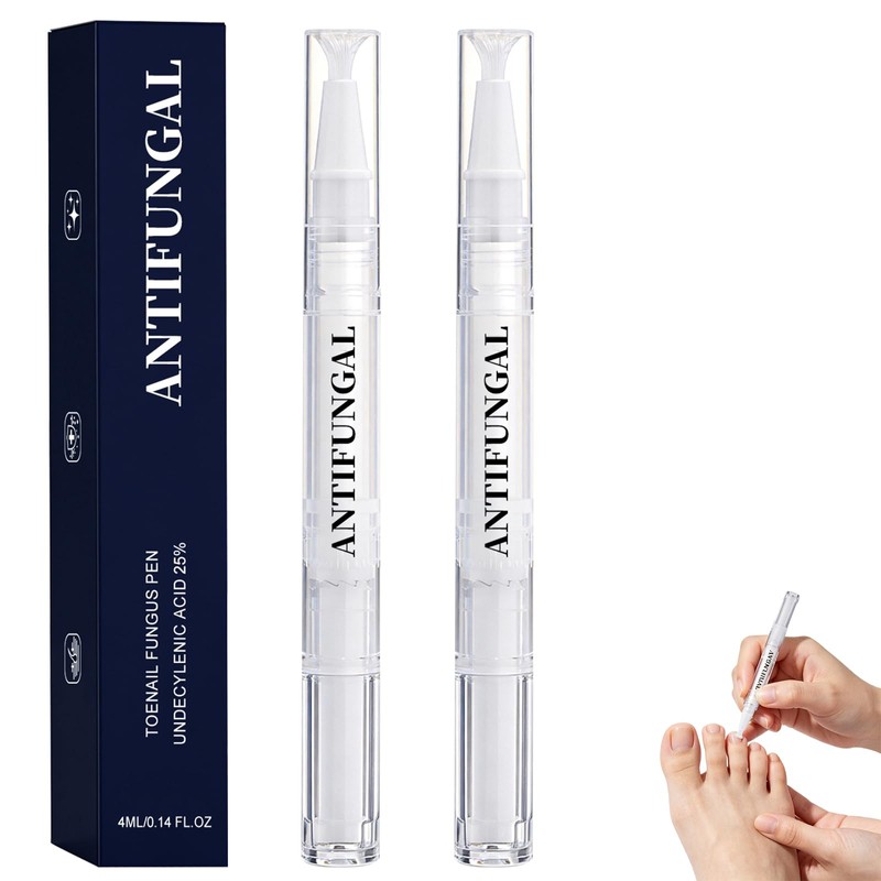 SINYI 2PCS lapiz antihongos,Lapiz Restaurador de Uñas，Producto portátil para el