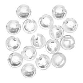 IMIKEYA Beaded Chain Stops 25pcs Clear Blind Shade Bead Chain Stops Crimp Stoppers Ball Chain Cord Connectors Replacement, 19Z1LA790458LZTB
