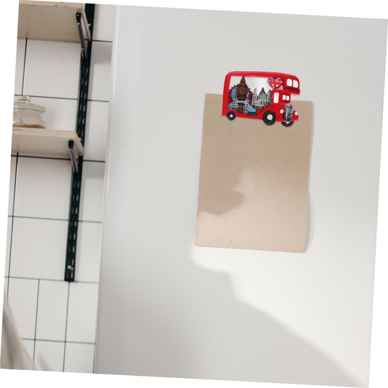 Ciieeo Bus Shaped Fridge Magnet Creative Resin Refrigerator Decor for