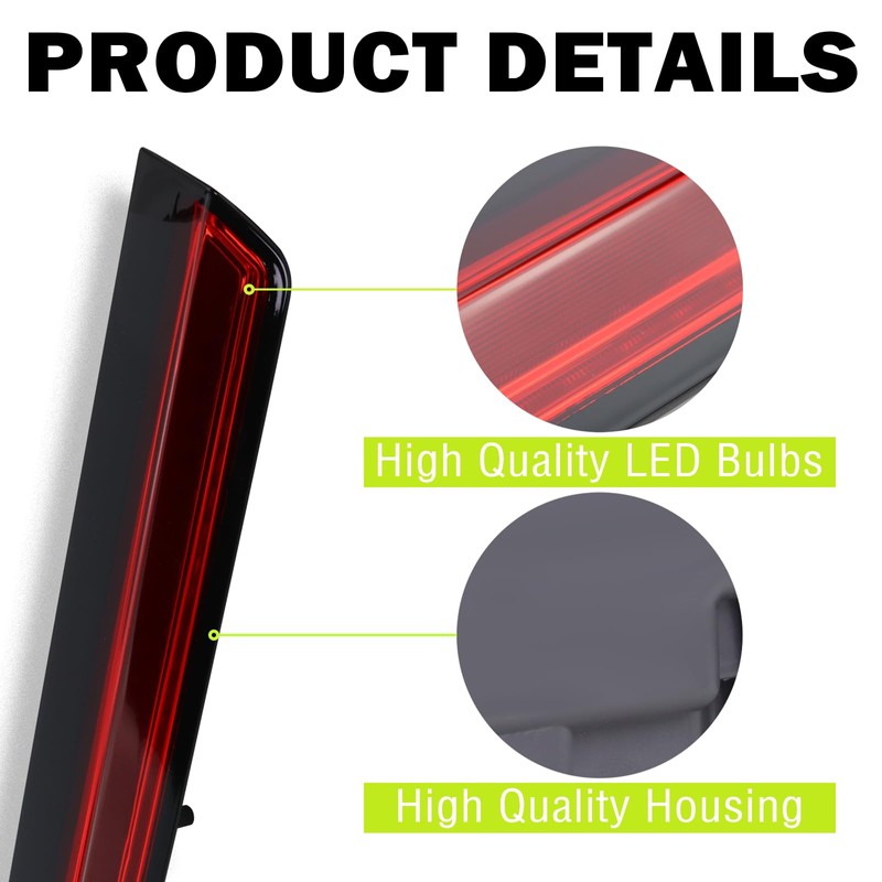 Lqito 3rd Brake Light Full LED Rear Center Waterproof High