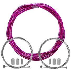 cyclingcolors Brake Cable Cover Bowden Cable Brake Cable Covers 5 mm with Brake Cable Brake Cable Housing Bicycle MTB Road Bike City Vintage Car Laser Pink