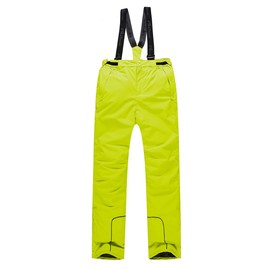 PHIBEE Boys' Waterproof Breathable Polyester Snowboard Ski Pants Yellow 8