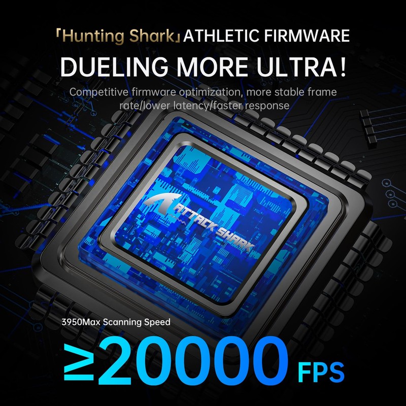 ATTACK SHARK X8 Ultra Wireless Gaming Mouse,55g Ultra-Lightweight BT/2.4GHz Wirelss/Wired