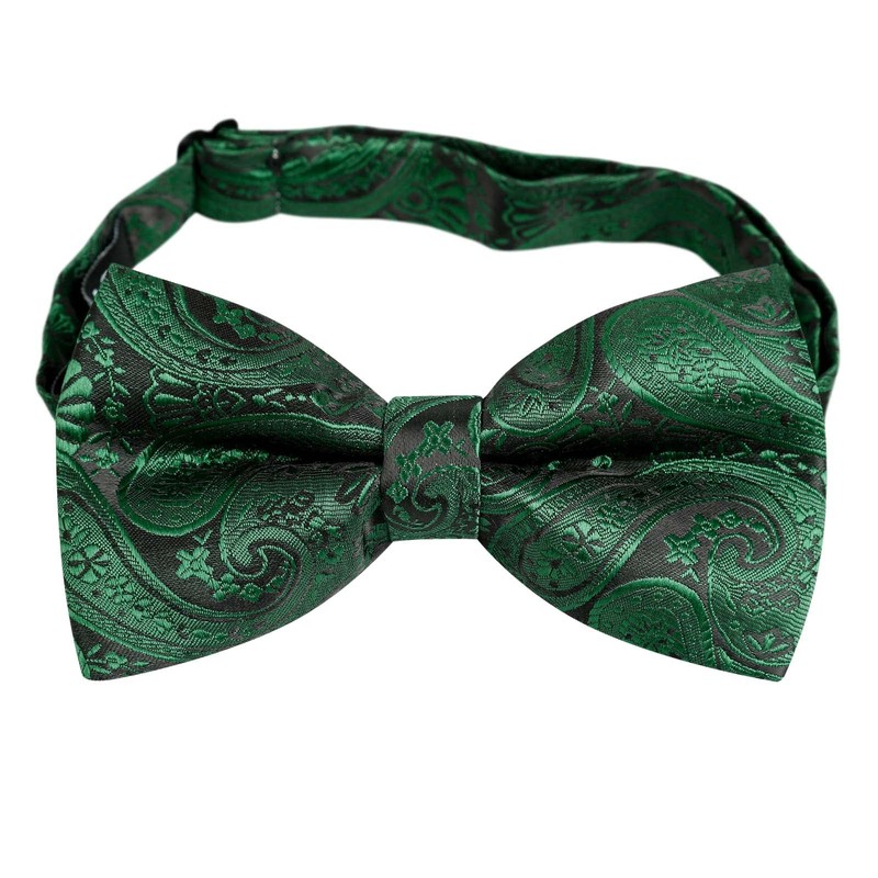 Alizeal Mens Gradient Paisley Bow Tie Pre Tied Pocket Square