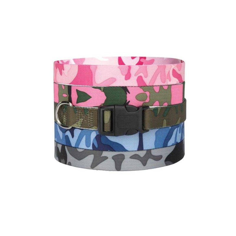 Casual Canine Camo Dog Collar, 6-10-Inch, Green