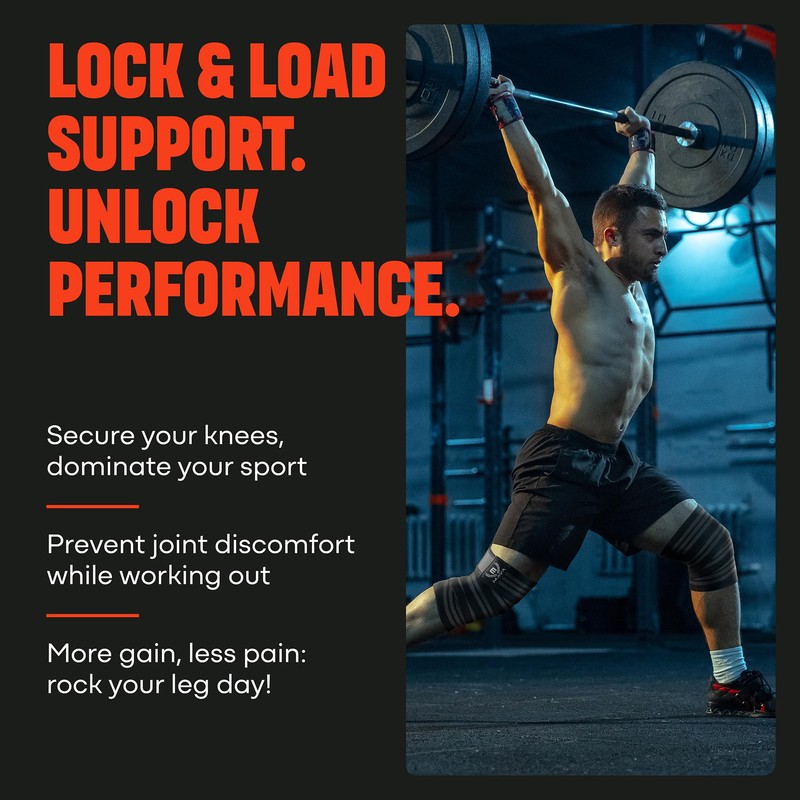 Mava Sports Knee Wraps (Pair) for Men & Women |