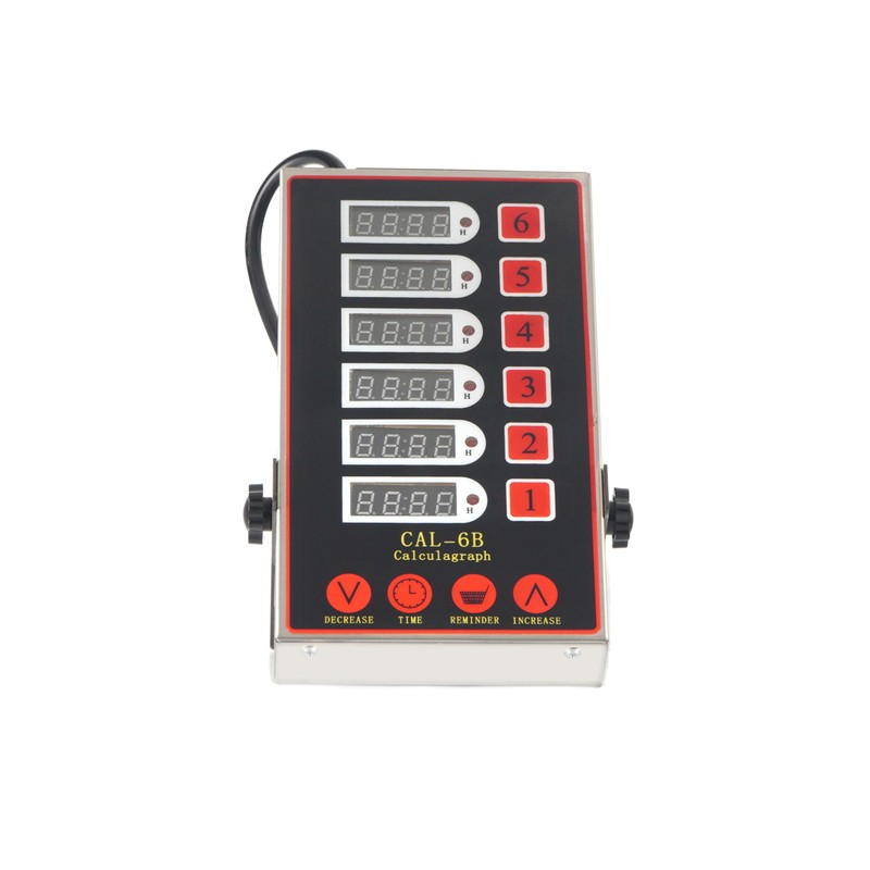 6 Channel Kitchen Timers for Cooking,Commercial Kitchen Timer Stainless Steel