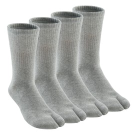 UBUMO Men's Flip Flop Socks Tabi Split Toe Geta Wicking Cotton Pack of 4