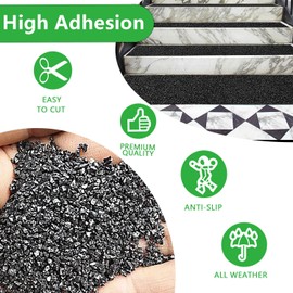 COSIMIXO 12" x 35Ft Heavy Duty Anti Slip Tape,Best 80grit Friction,Grip,Abrasive for Stairs Outdoor/Indoor,Skateboard Grip Tape Safety Non Skid Tread Staircases Anti-Slip Traction Tape Black