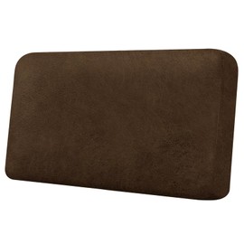 Imnopqr Loveseat Cushion Cover Leather Look Individual Seat Cushion Cover Stretch Couch Cover Sofa Seat Slipcover Furniture Protector, Pets Friendly(1PCS Loveseat Cushion Cover, Dark Brown)