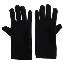 YANGLY Jewelry Glove Soft Black Blend Cotton Jewelry Gloves Work for Protection Gloves Coin Silver Gloves Jewelry Inspection Gloves for Women