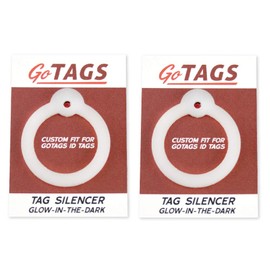 GoTags Dog Tag Silencers, Glow in The Dark Silencer to Quiet Noisy Pet Tags
