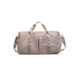 CORIOS Nylon Travel Bag, Duffle Bag, Sports Bag, Fitness Bag, Swimming Bag for Men/Women, Foldable Weekender Overnight Bag, Training Bag, Cabin Travel Bag, Hand Luggage with Shoe Compartment, khaki