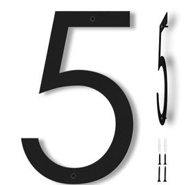 Powerful 12 Inches (30CM) House Numbers for Outside Modern, House Address Numbers Metal Home Address Sign for Outdoor from 0-9, Black (black-5)