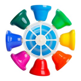 SAFIGLE Octave Rotating Bell Educational Toys for Toddlers Kids Educational Toy Rainbow Music Bells Educational Toys for Kids Music Hand Bell Tone Handbells Puzzle Metal Turn The Bell Baby