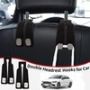 WEILONGB 2PCS Car Seat Back Double Hook,Leather Car Seat Back