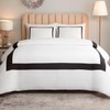 OSVINO Hotel Duvet Cover Set 2Pcs Microfiber Simple Line Style