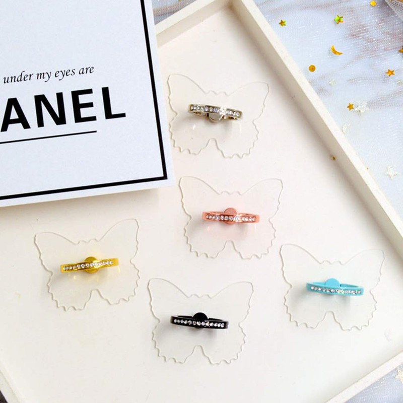 KRODI Smartphone Ring, Transparent, Clear, Thin, Stylish, Butterfly Shape, Ring