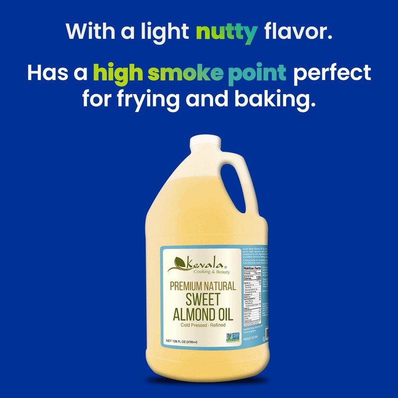 Kevala Almond Oil - Sweet Cold Pressed Almond Oil for