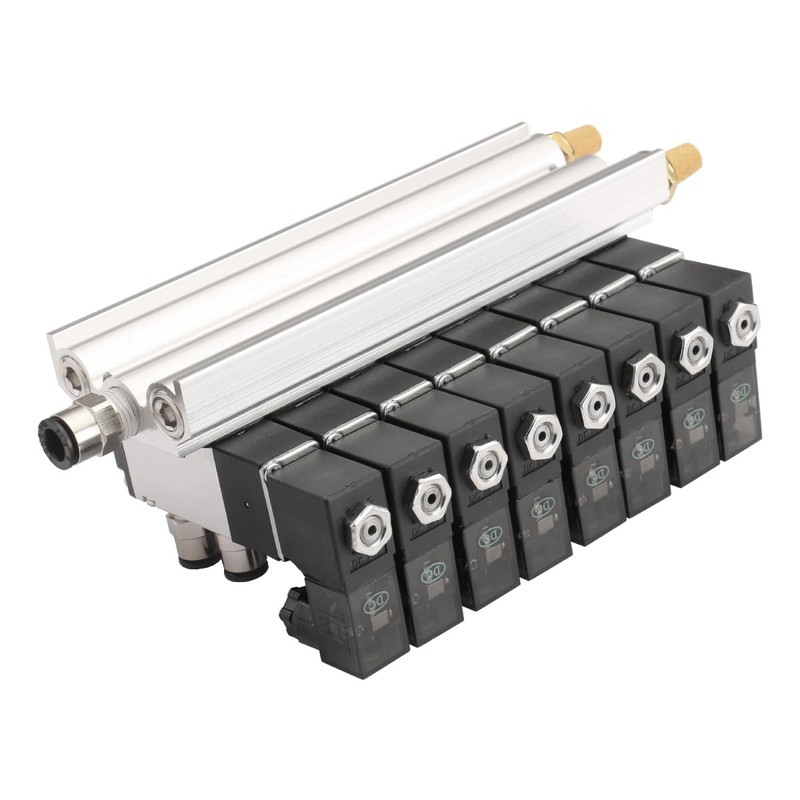 Baomain 8 Space Pneumatic Solenoid Valve Set PT1/8'' 4V110-06 24VDC