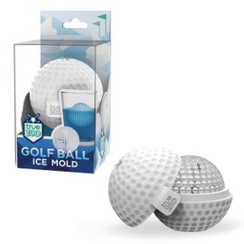 TrueZoo Golf Ball Ice Mold, Novelty Silicone Ice Ball Maker for Whiskey, Cocktails, and Spirits, Dishwasher Safe 2 Inch Sphere Mold for Sports Fans, Bar Cart Accessories and Home Bar Gifts, Set of 1