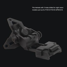 Night Vision Helmet Mount, Metal Arm Tactical Goggles Helmet Mount with Nylon NVG, Night Vision Binoculars Frame Bracket Holder Accessories for PVS15, PVS18, GPNVG18 (Black)