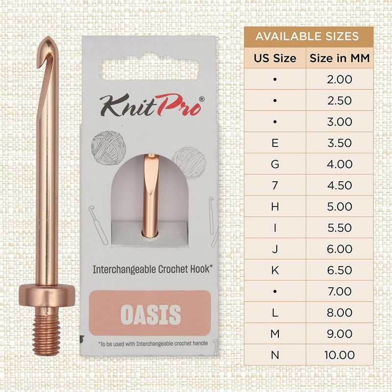 KnitPro Oasis Inter. crochet hook tips 8.00mm - 1pc