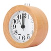 Beech Wooden Mute Silent Alarm Clock No Ticking for Home