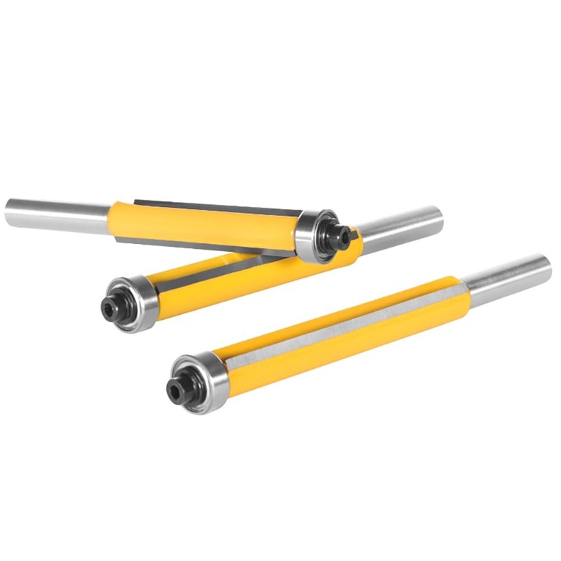 Gasea 3pcs 8mm Shank Top Bearing Flush Trim Router Bits