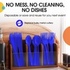 Exquisite Disposable Dark Blue Plastic Knives 200 Pcs - Heavy
