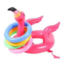 Namvo 2 Sets Of Party Tossing Games Inflatable Flamingos With Ring Hoop Hats Inflatable Flamingos For Adult Family Hawaiian Party Summer Pool Party Decoration Gifts Fun Games