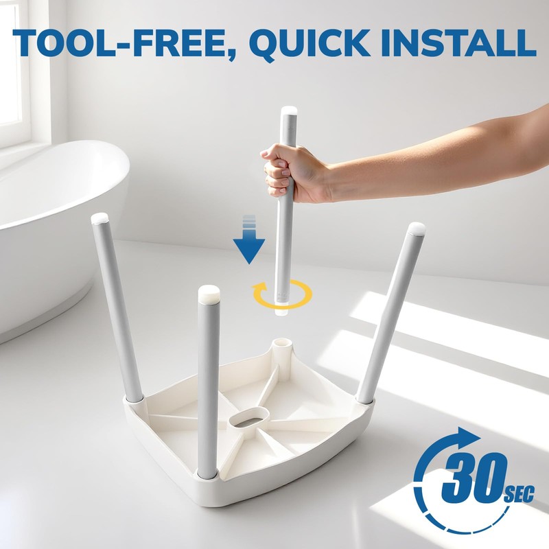 Umimile Shower Chair for Inside Shower - Fixed Height, Sturdy