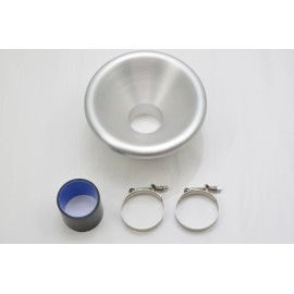 1320 Performance 10 inch Extra large Bellmouth Velocity Stack Drag Racing Silver for 3" intake