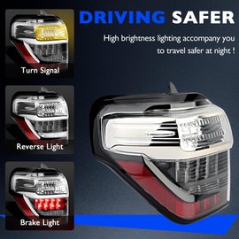 4Runner Led Taillights, Compatible with 2014-2023 Toyota 4Runner SR5 TRD Base Trail Limited Venture Dodge Journey SE SXT, Replace 8156135392 68078465AD Rear Left Driver Side Tail Lights Assembly