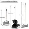 Long Handle Heavy Duty Broom and Dustpan Set, Outdoor and