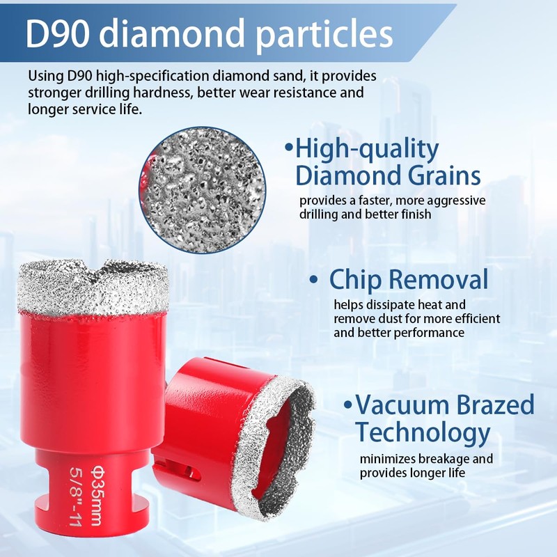 Diamond Drill Bits Set, Tile Hole Saw Kit, Cutter Suitable