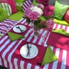 Ronny Block Stripe Tablecloth (pink)