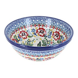 Blue Rose Polish Pottery Hummingbird Cereal/Soup Bowl