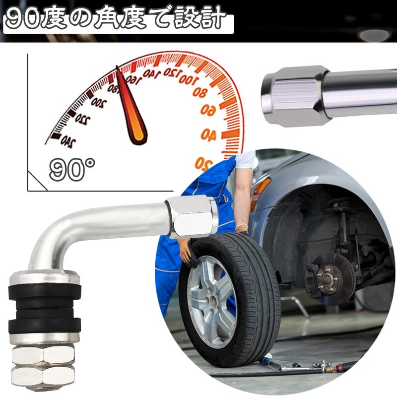 Valve Stem, Tire Valve, 90 Degree Angle, Set of 4,